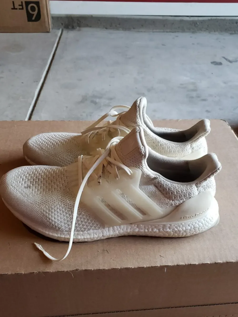 Adidas UltraBoost 5.0 Focus Olive Shoes Size 15 Mens White Running GZ0444